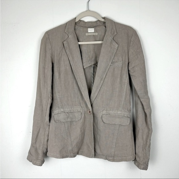Poetry Womens 100% Linen Blazer Oversized Lagenlook Cotton Lined UK 6 US 2 - Picture 1 of 8